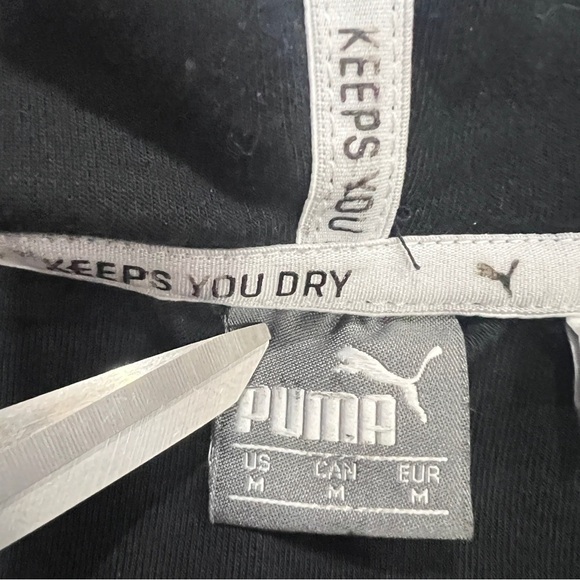 Puma Men’s Black Zip Up Jacket Size Medium - Picture 4 of 5